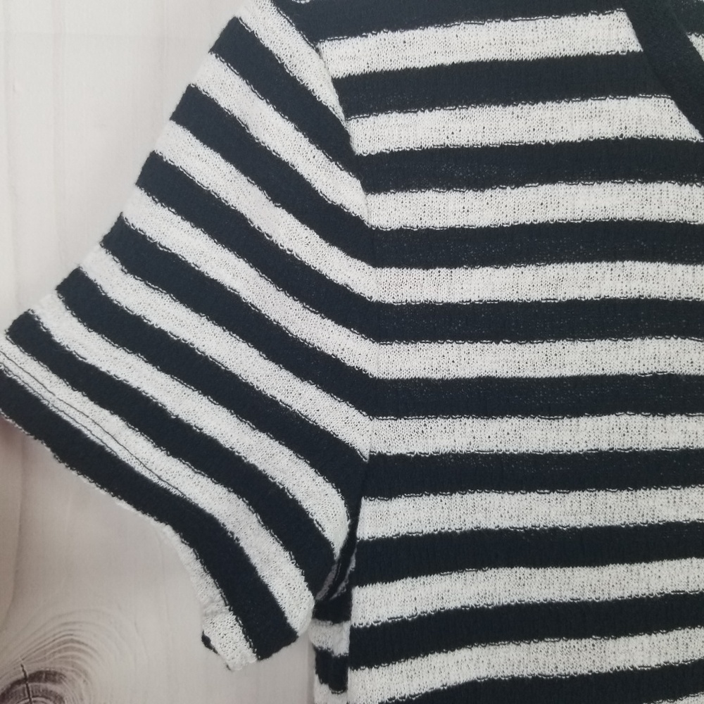 NWT Madewell Modern Stripe Side-Tie T-Shirt - Picture 3 of 6